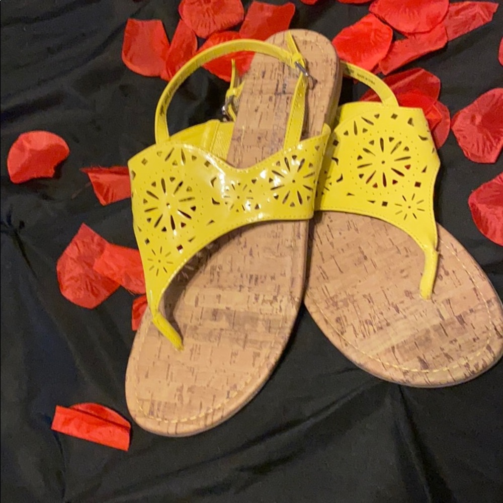 Yellow summer sandals